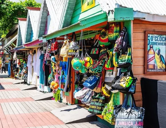 Sightseen tour and Souvenir shopping with private transportation in Montego Bay