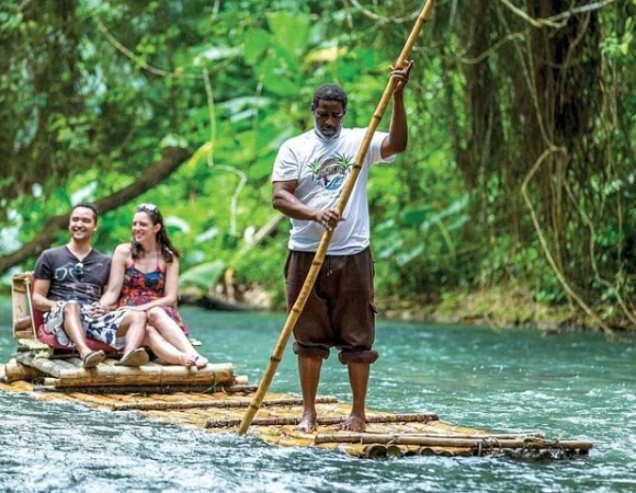 Triple Combo Bamboo Rafting With Limestone Massage ,Zip Lining and ATV